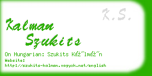 kalman szukits business card